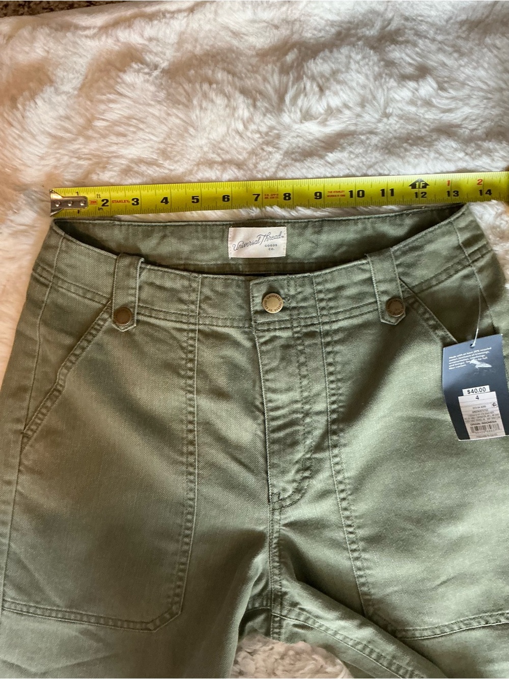 Universal Thread Olive Green High-Rise Wide Leg Jeans - Picture 6 of 8